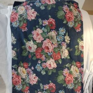 Ralph Lauren Blue Floral Midi Skirt